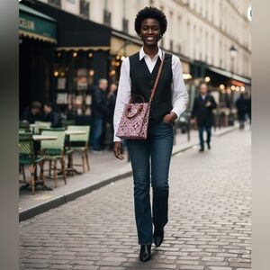 Louis Vuitton Red petit Sac plat full inclusion crossbody bag